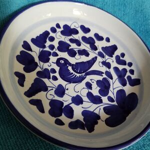 Vintage Mario Sambuca made in Italy candy dish /trinket Tray blue bird